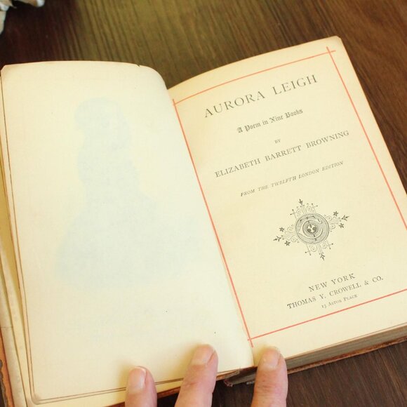Vintage 1880s Book, Elizabeth Barrett Browning Aurora Leigh A Poem in Nine Books - Picture 7 of 10